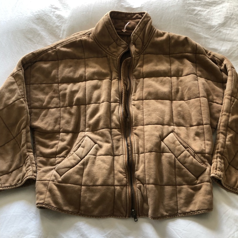 Brown free people coat